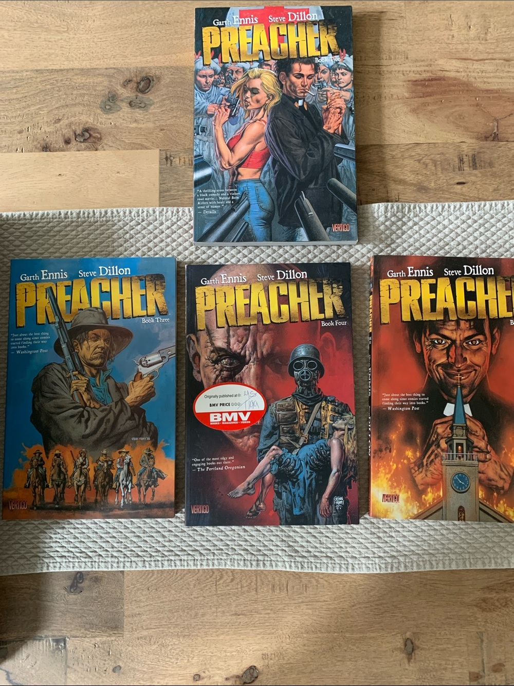 Preacher Graphic Novel Lot of 4 books - Garth Ennis & Steve Dillon